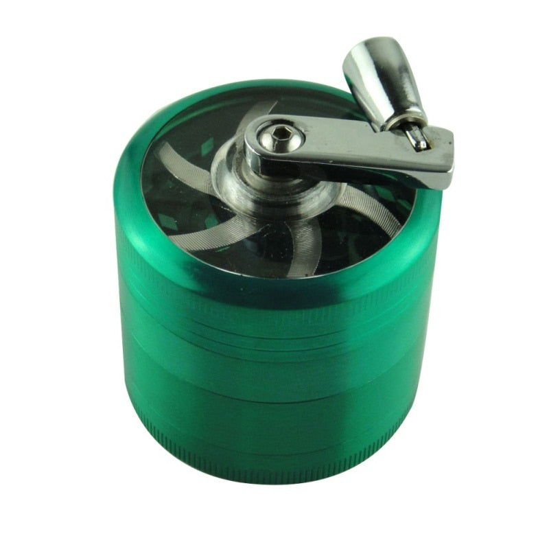 4 Piece herb grinder with handle