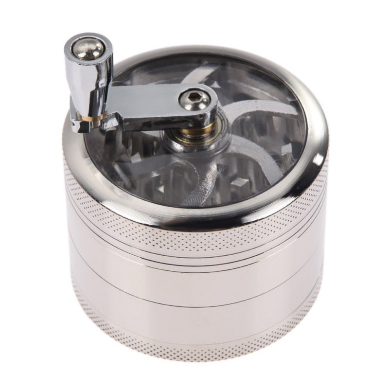 4 Piece herb grinder with handle