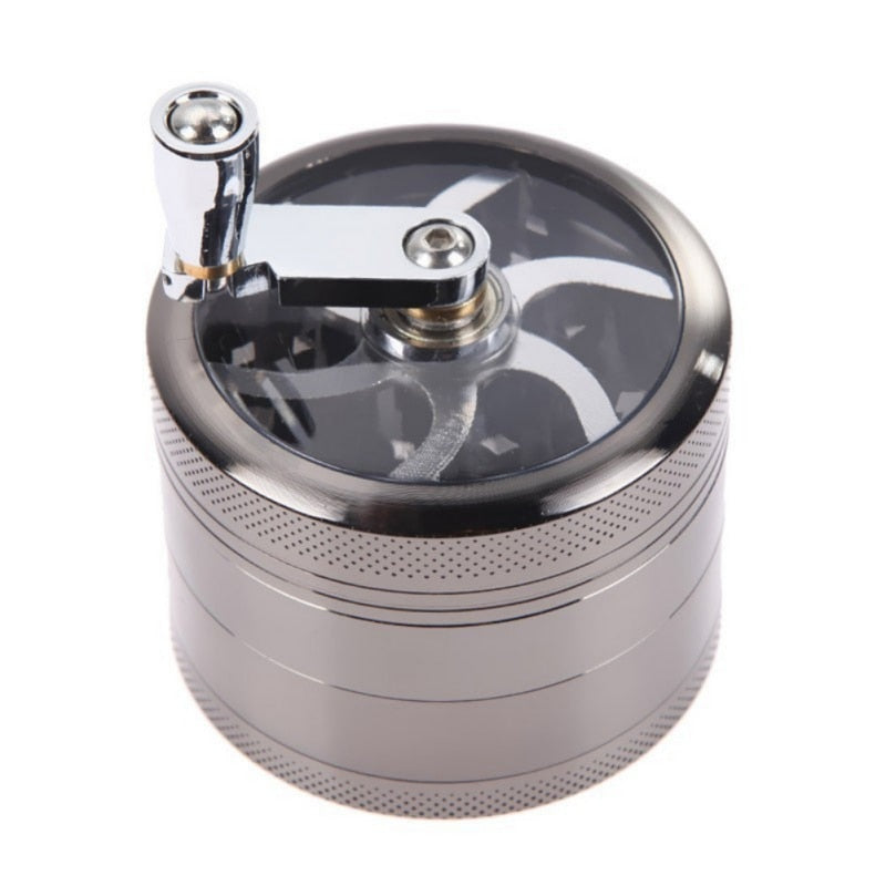 4 Piece herb grinder with handle